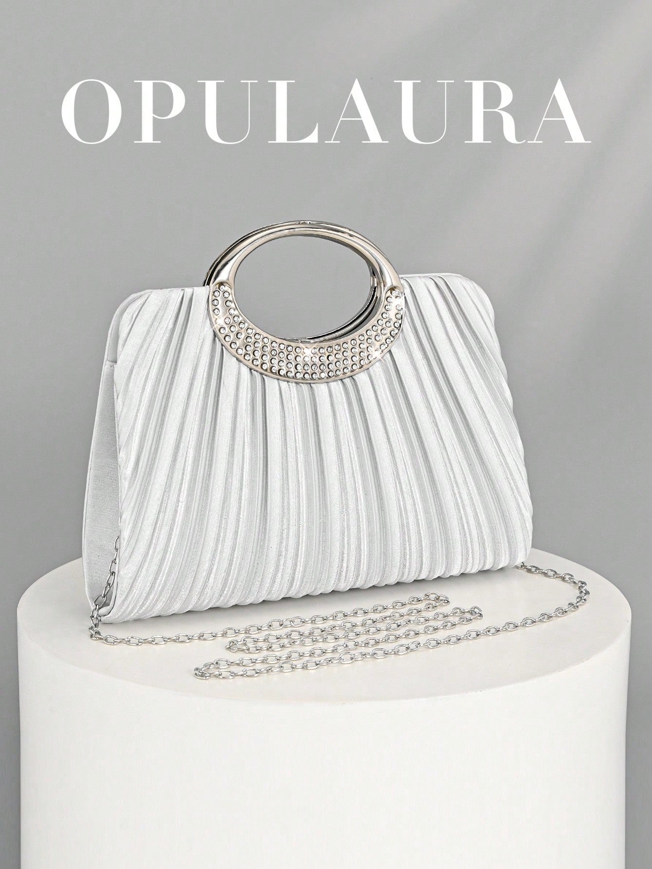 OpulAura Women's Fashion Sparkling Crystal Rhinestone Evening Clutch Bag, Glitzy Luxury Diamond Studded Formal Dress Purse, Suitable For Gala, Party, Birthday, Wedding, As Birthday Gift