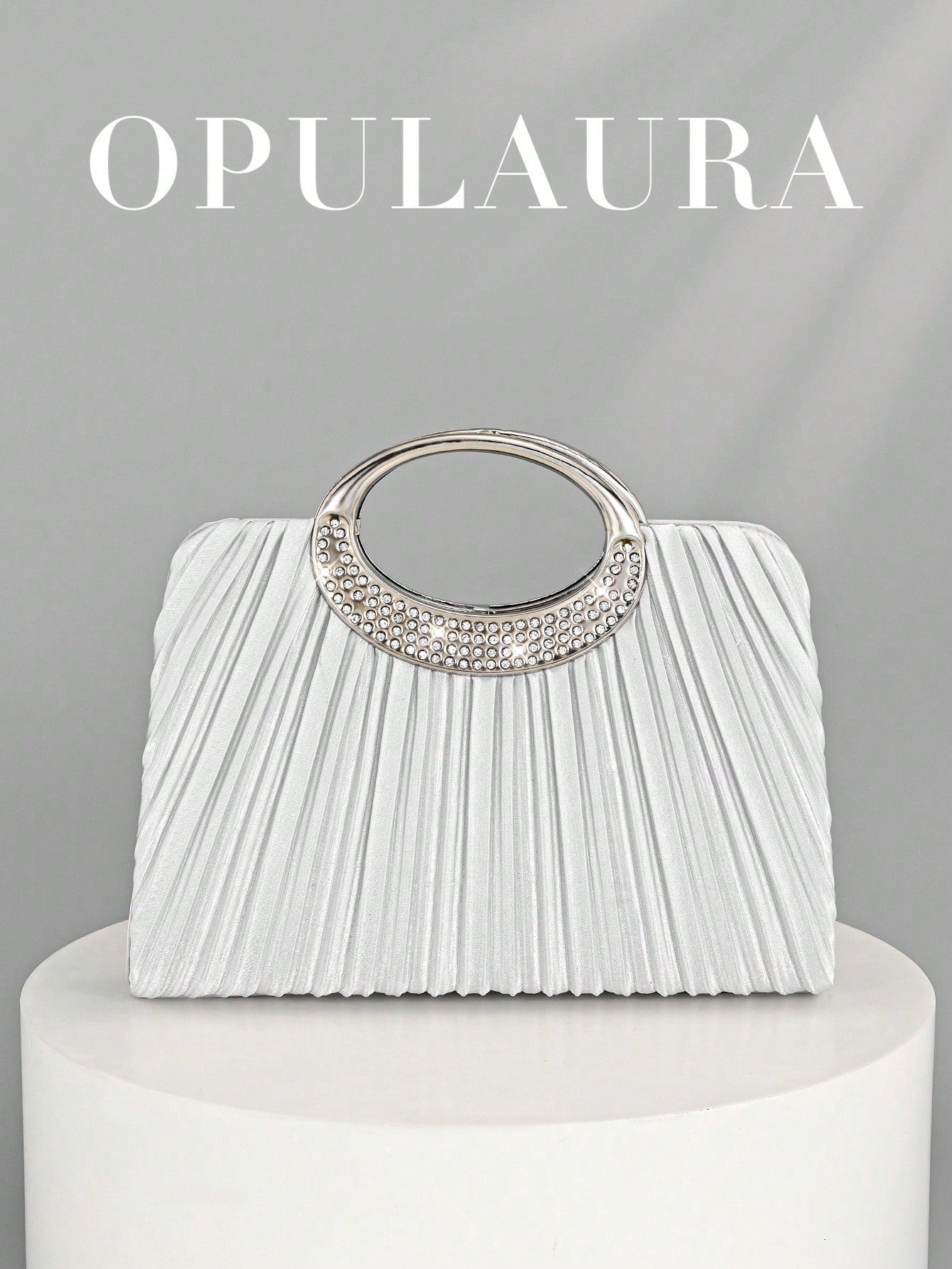 OpulAura Women's Fashion Sparkling Crystal Rhinestone Evening Clutch Bag, Glitzy Luxury Diamond Studded Formal Dress Purse, Suitable For Gala, Party, Birthday, Wedding, As Birthday Gift