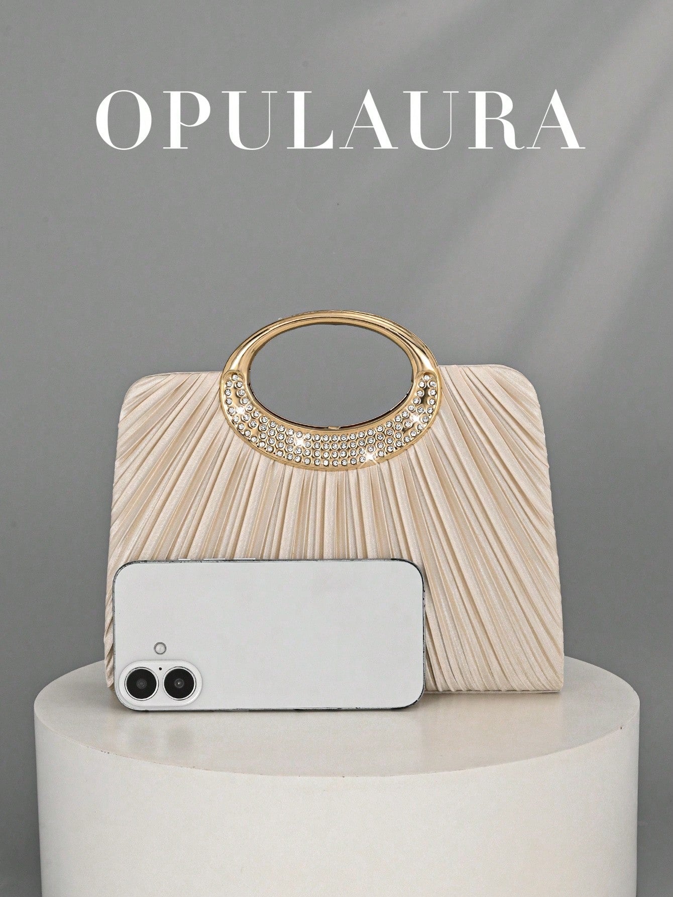 OpulAura Women's Fashion Sparkling Crystal Rhinestone Evening Clutch Bag, Glitzy Luxury Diamond Studded Formal Dress Purse, Suitable For Gala, Party, Birthday, Wedding, As Birthday Gift