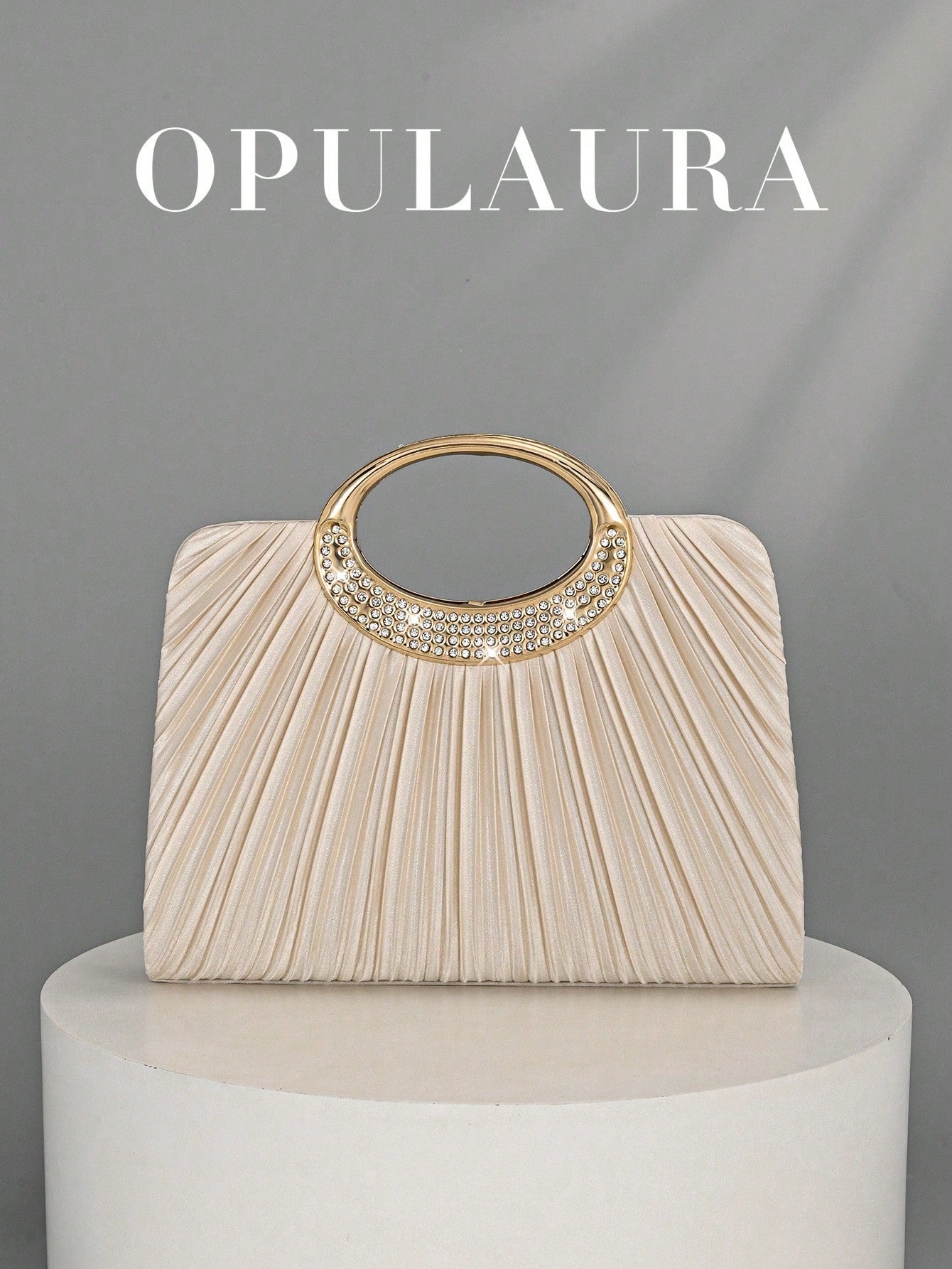 OpulAura Women's Fashion Sparkling Crystal Rhinestone Evening Clutch Bag, Glitzy Luxury Diamond Studded Formal Dress Purse, Suitable For Gala, Party, Birthday, Wedding, As Birthday Gift