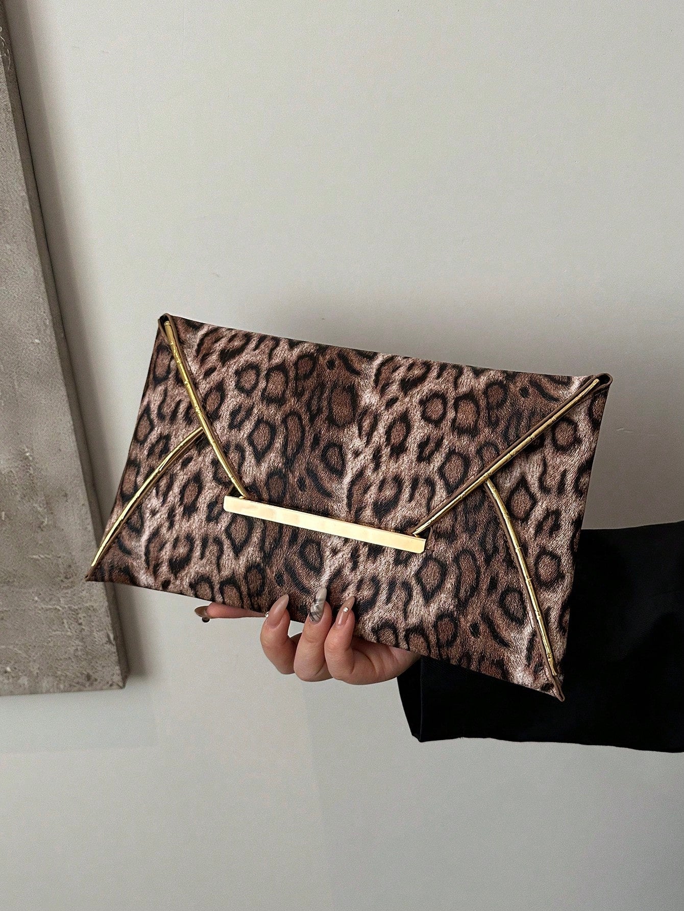 Crocodile Print, Snake Print, Solid Color, Minimalist, Fashionable, Casual PU Clutch, Envelope Bag, Fashionable Clutch Bags For Woman