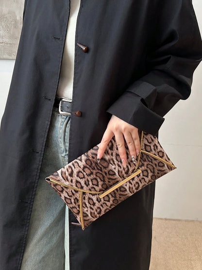 Crocodile Print, Snake Print, Solid Color, Minimalist, Fashionable, Casual PU Clutch, Envelope Bag, Fashionable Clutch Bags For Woman