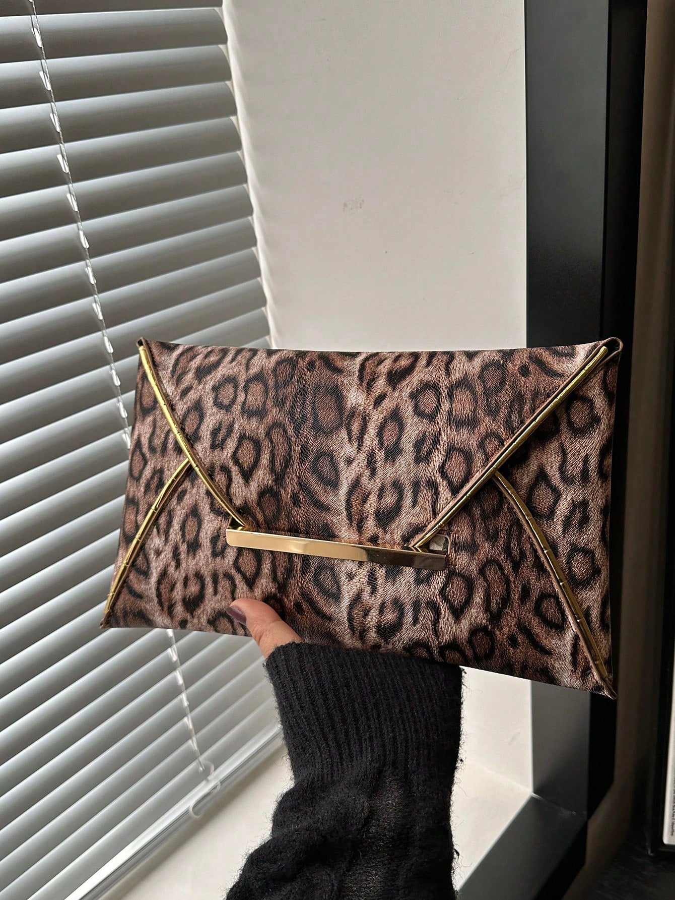 Crocodile Print, Snake Print, Solid Color, Minimalist, Fashionable, Casual PU Clutch, Envelope Bag, Fashionable Clutch Bags For Woman