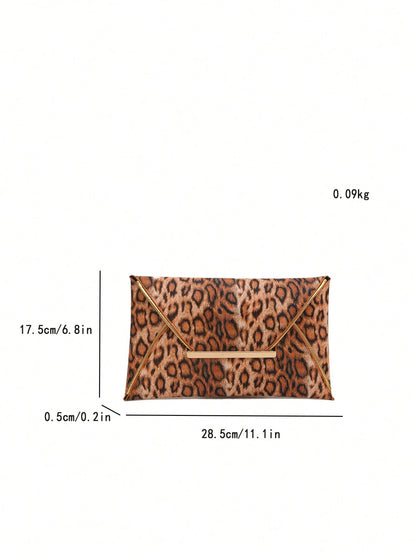 Crocodile Print, Snake Print, Solid Color, Minimalist, Fashionable, Casual PU Clutch, Envelope Bag, Fashionable Clutch Bags For Woman