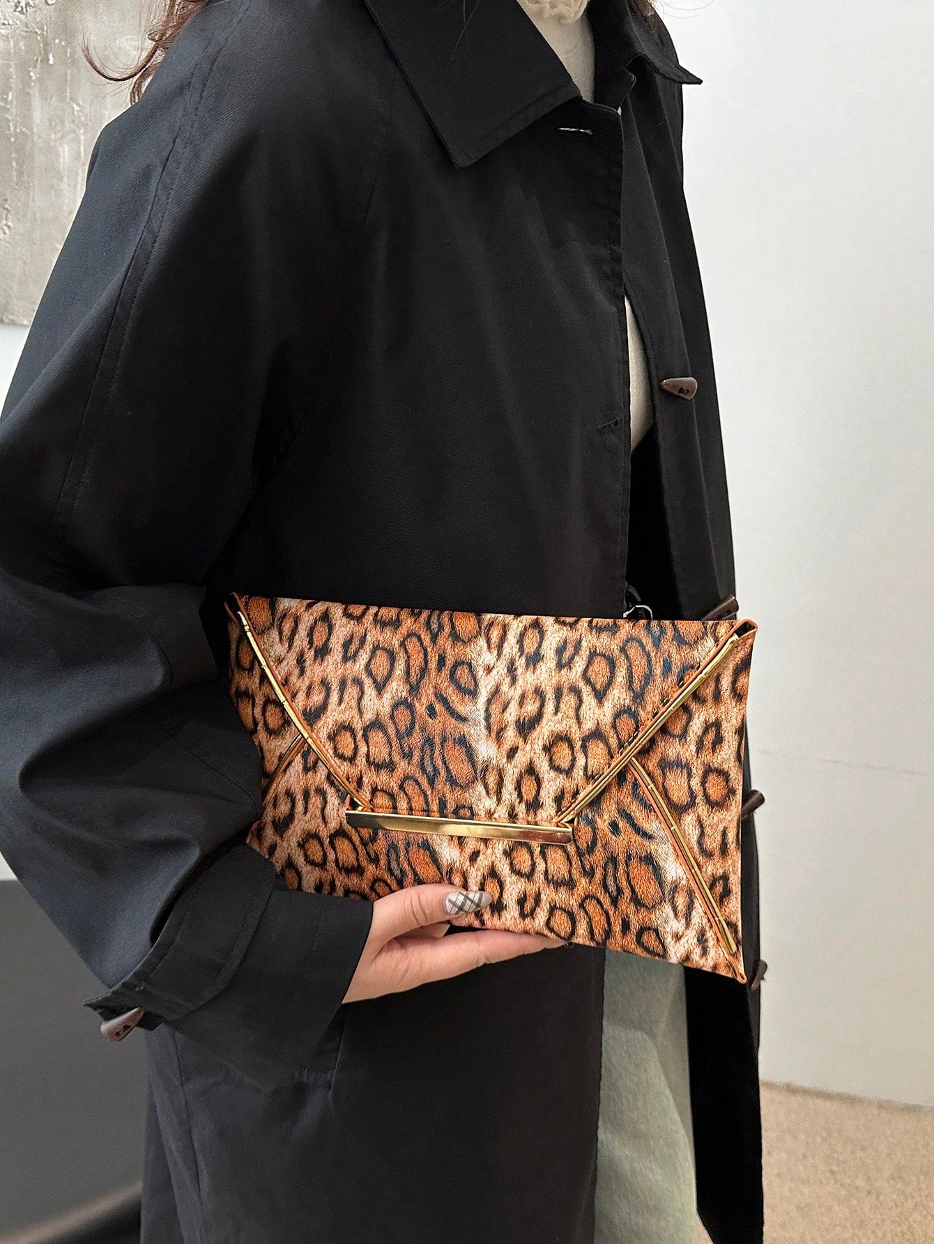 Crocodile Print, Snake Print, Solid Color, Minimalist, Fashionable, Casual PU Clutch, Envelope Bag, Fashionable Clutch Bags For Woman