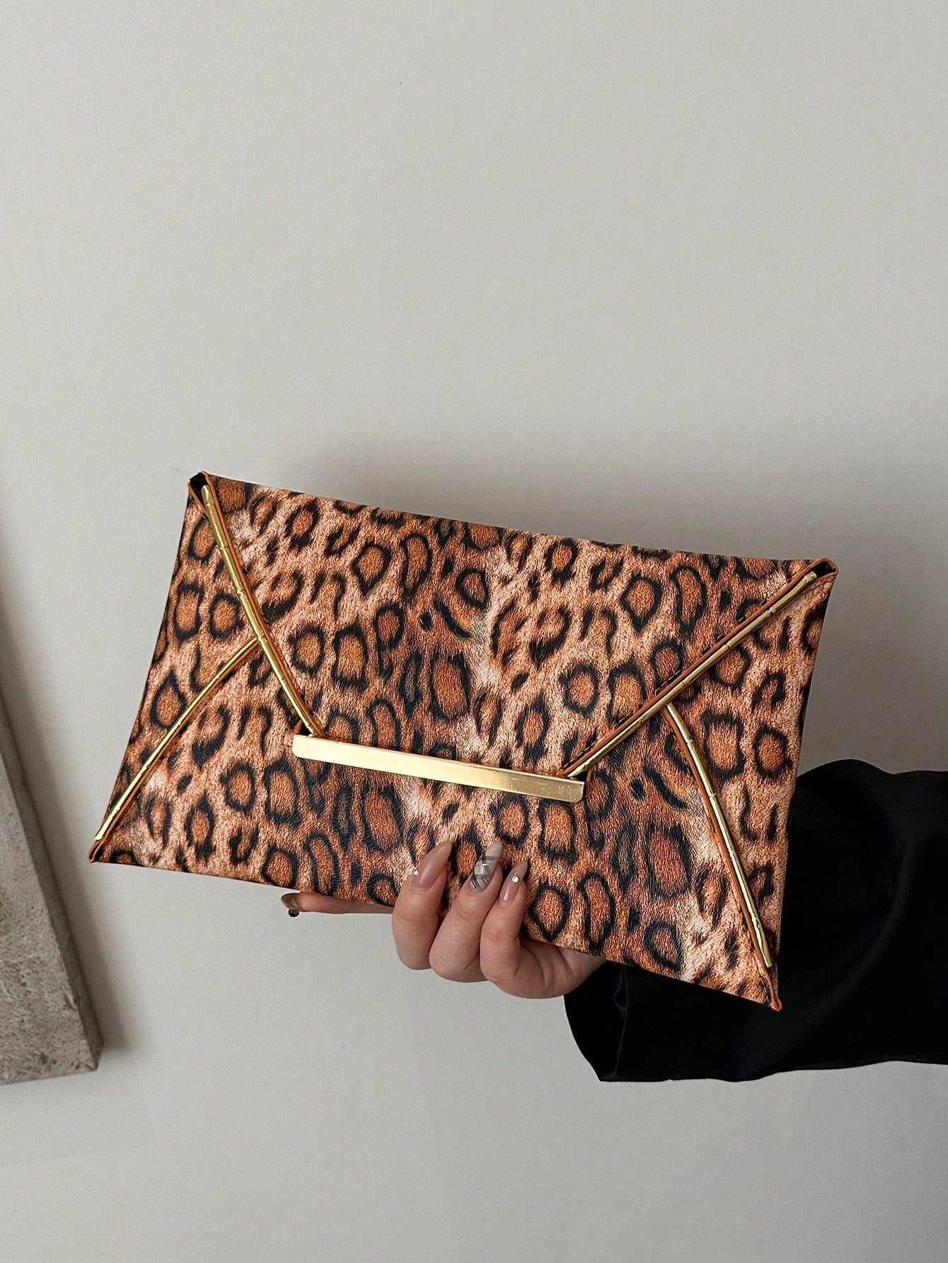 Crocodile Print, Snake Print, Solid Color, Minimalist, Fashionable, Casual PU Clutch, Envelope Bag, Fashionable Clutch Bags For Woman