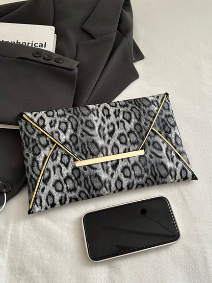 Crocodile Print, Snake Print, Solid Color, Minimalist, Fashionable, Casual PU Clutch, Envelope Bag, Fashionable Clutch Bags For Woman