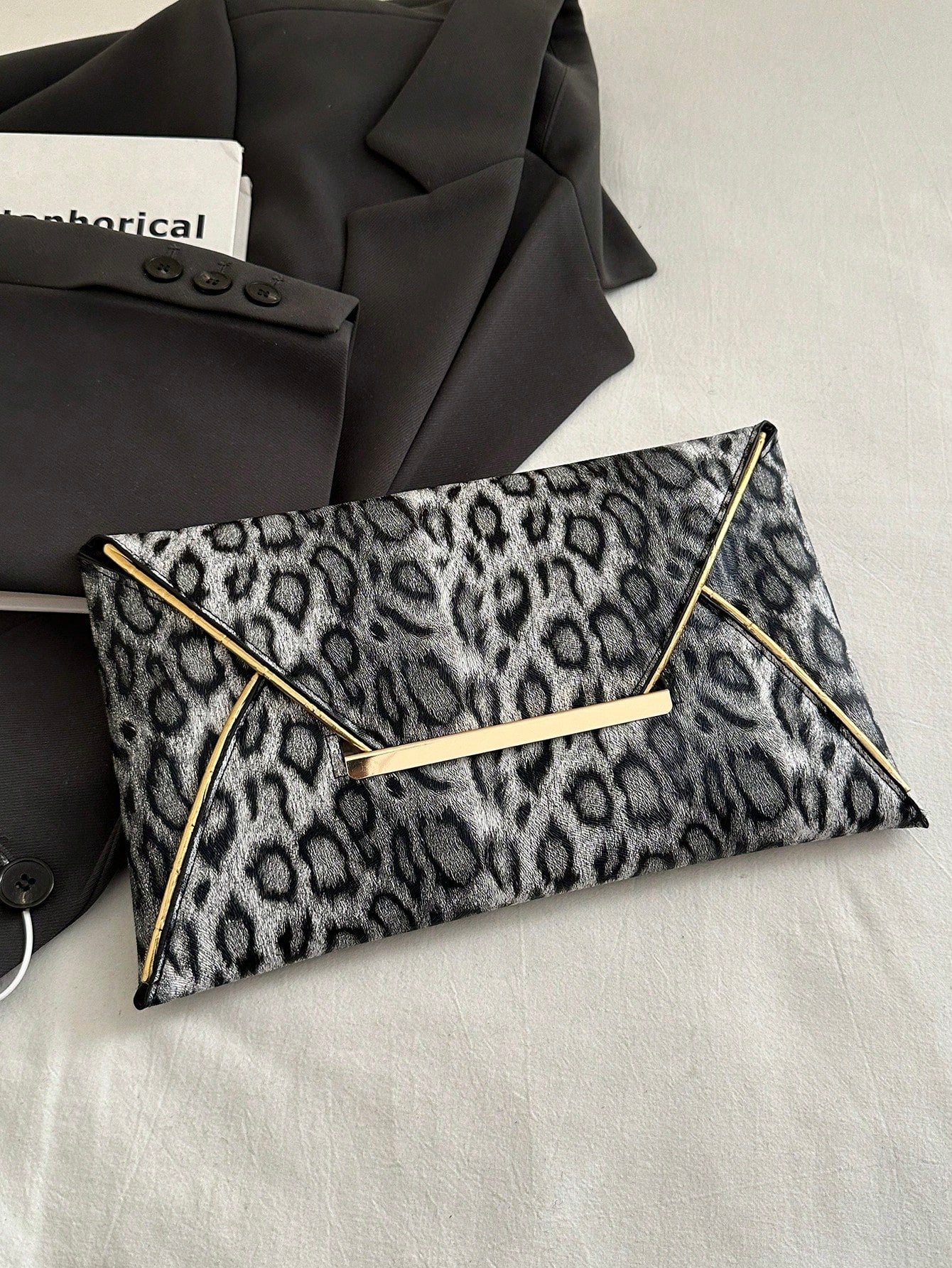 Crocodile Print, Snake Print, Solid Color, Minimalist, Fashionable, Casual PU Clutch, Envelope Bag, Fashionable Clutch Bags For Woman