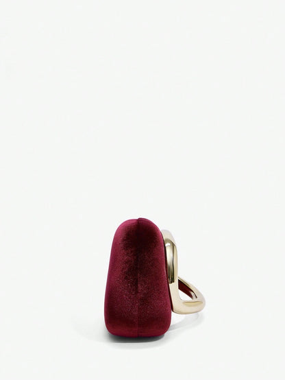 SHEIN BAE Women's Fashionable Metallic Effect Evening Party Clutch Bag, Perfectly Matching With Bridal Party, Party Bags,Perfect For Party Wedding Prom Dinner/Banquet Matching With Holiday Party Dress Evening Dress & Sequin Dress