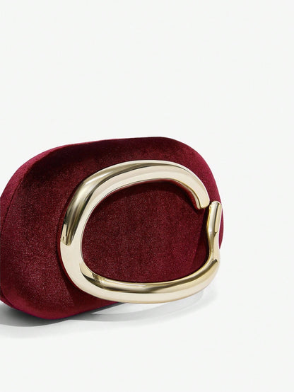 SHEIN BAE Women's Fashionable Metallic Effect Evening Party Clutch Bag, Perfectly Matching With Bridal Party, Party Bags,Perfect For Party Wedding Prom Dinner/Banquet Matching With Holiday Party Dress Evening Dress & Sequin Dress