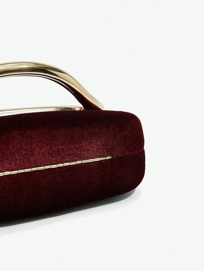 SHEIN BAE Women's Fashionable Metallic Effect Evening Party Clutch Bag, Perfectly Matching With Bridal Party, Party Bags,Perfect For Party Wedding Prom Dinner/Banquet Matching With Holiday Party Dress Evening Dress & Sequin Dress