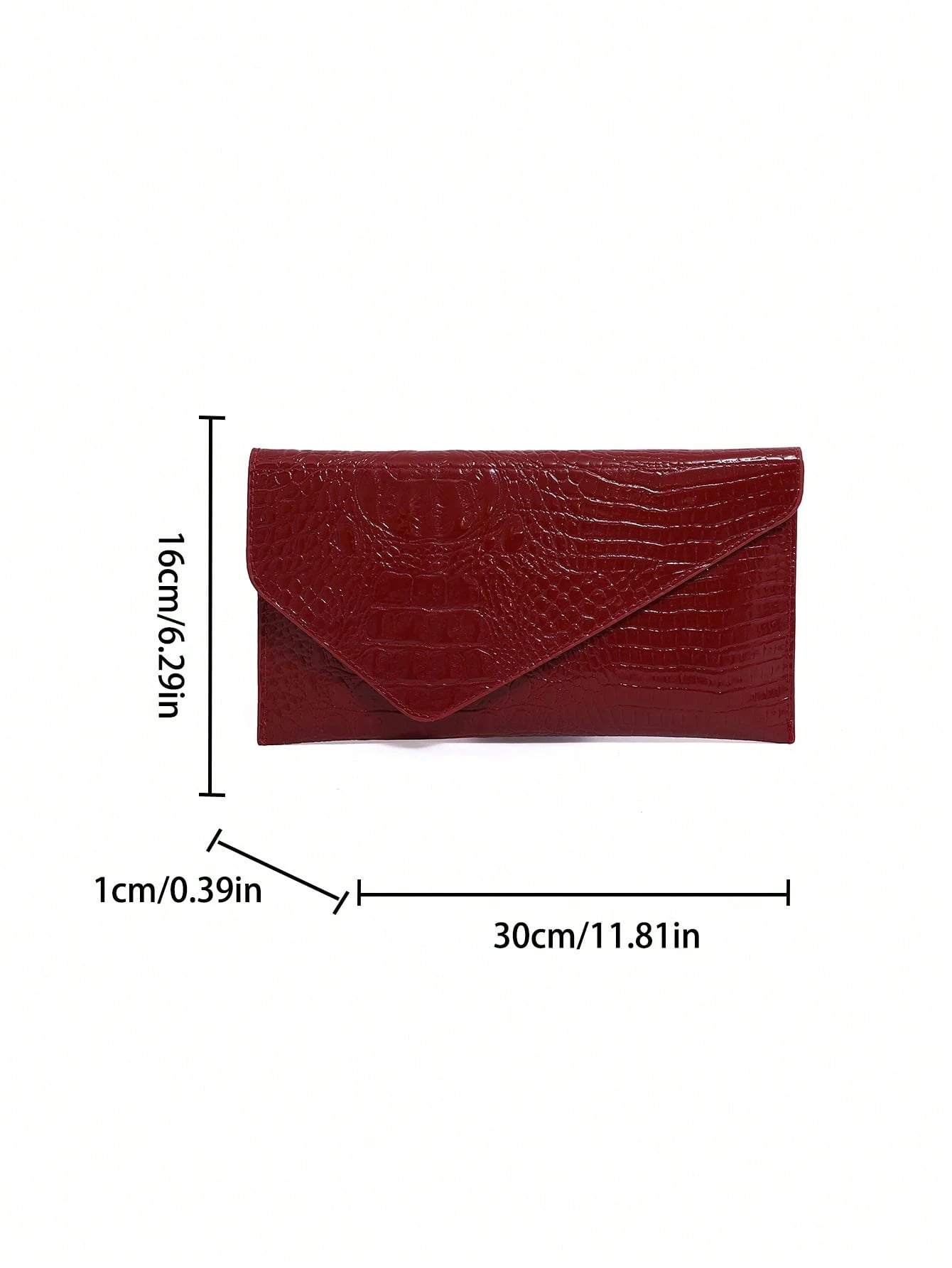Crocodile Print, Snake Print, Solid Color, Minimalist, Fashionable, Casual PU Clutch, Envelope Bag, Fashionable Clutch Bags For Woman