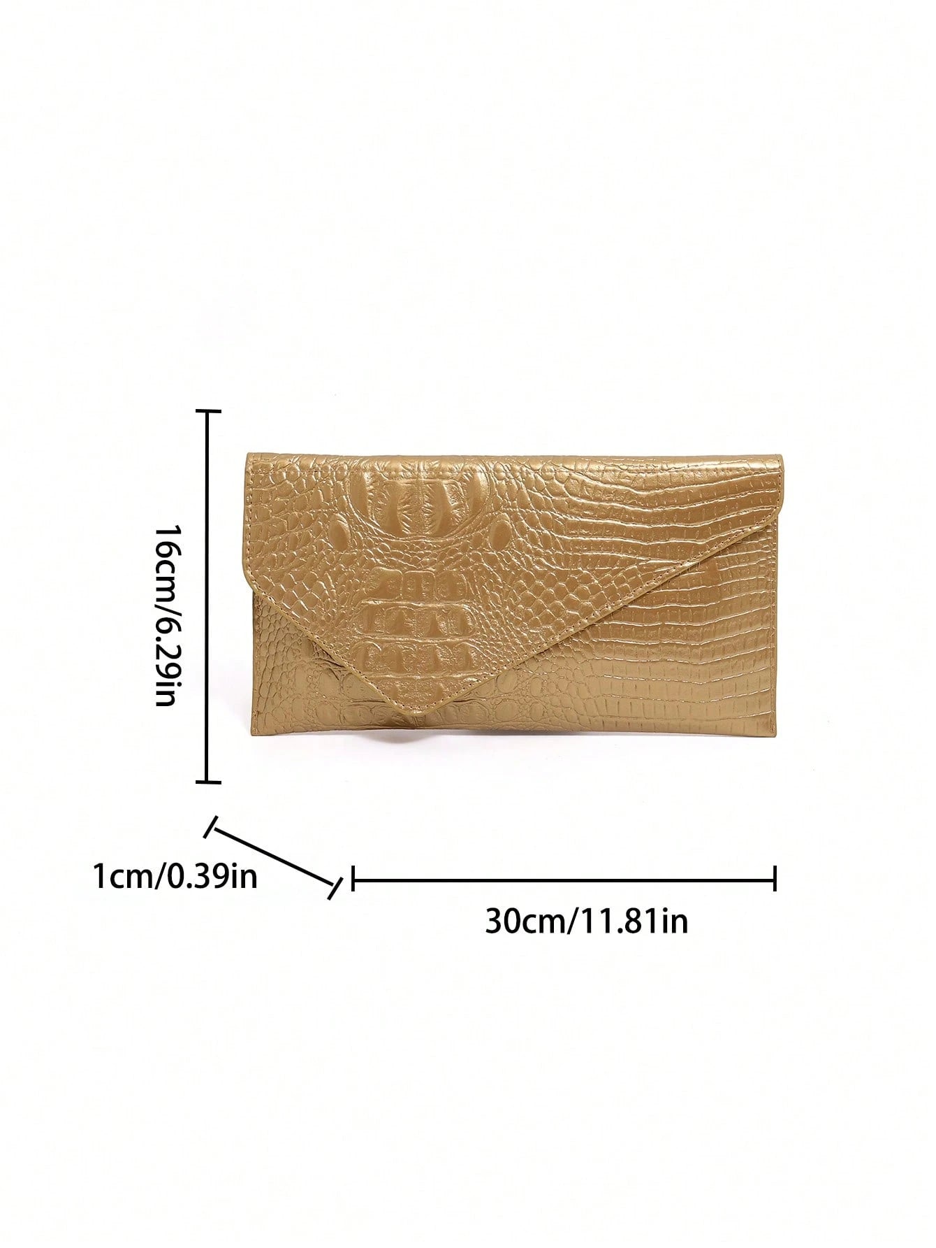 Crocodile Print, Snake Print, Solid Color, Minimalist, Fashionable, Casual PU Clutch, Envelope Bag, Fashionable Clutch Bags For Woman