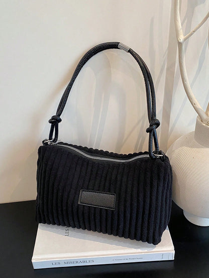 1pc Gold-Tone Glittery Crescent Moon Shape PVC Shoulder Bag For Women