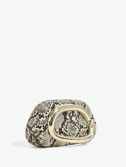 SHEIN BAE Women's Fashionable Metallic Effect Evening Party Clutch Bag, Perfectly Matching With Bridal Party, Party Bags,Perfect For Party Wedding Prom Dinner/Banquet Matching With Holiday Party Dress Evening Dress & Sequin Dress